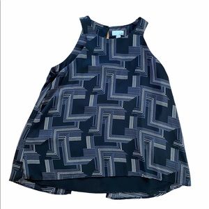 Modern Geometric Print 14th & Union Top, size M